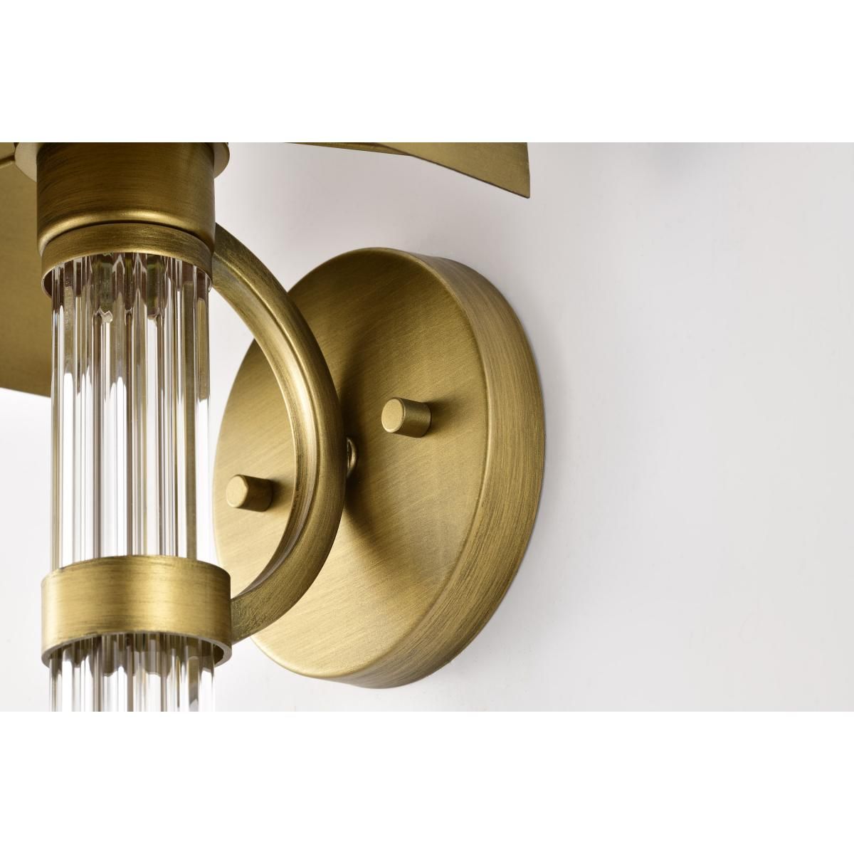 Teagon 23 in. Wall Sconce Natural Brass Finish