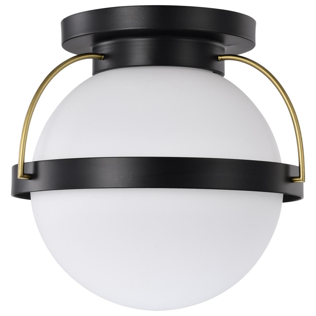 Lakeshore 13 in. Flush Mount Light Matte Black Finish