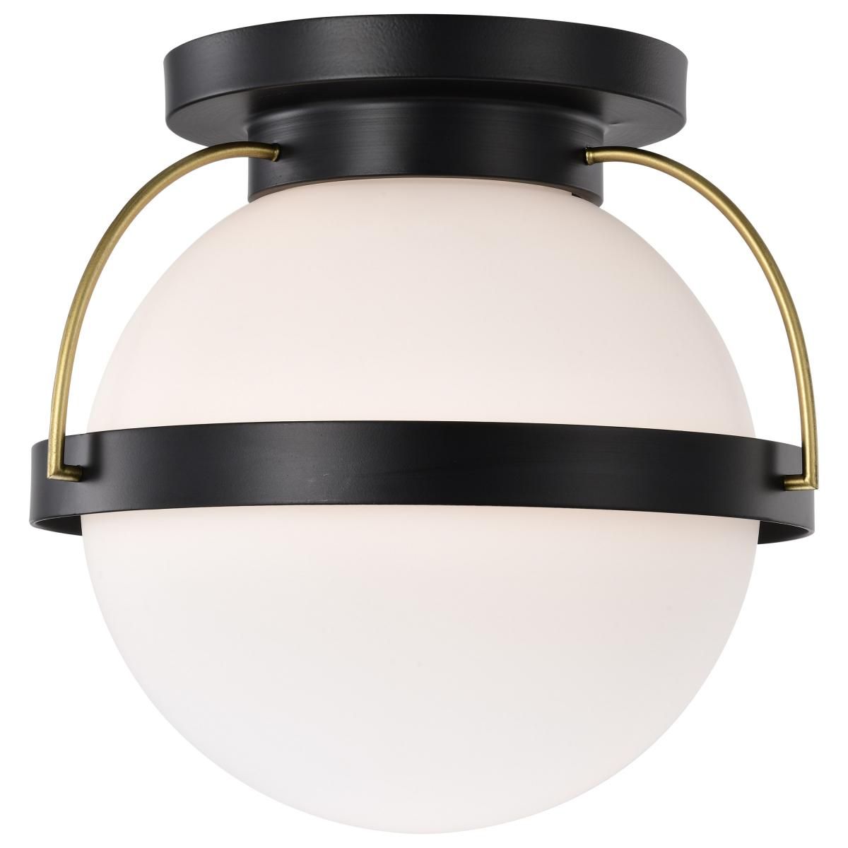 Lakeshore 13 in. Flush Mount Light Matte Black Finish