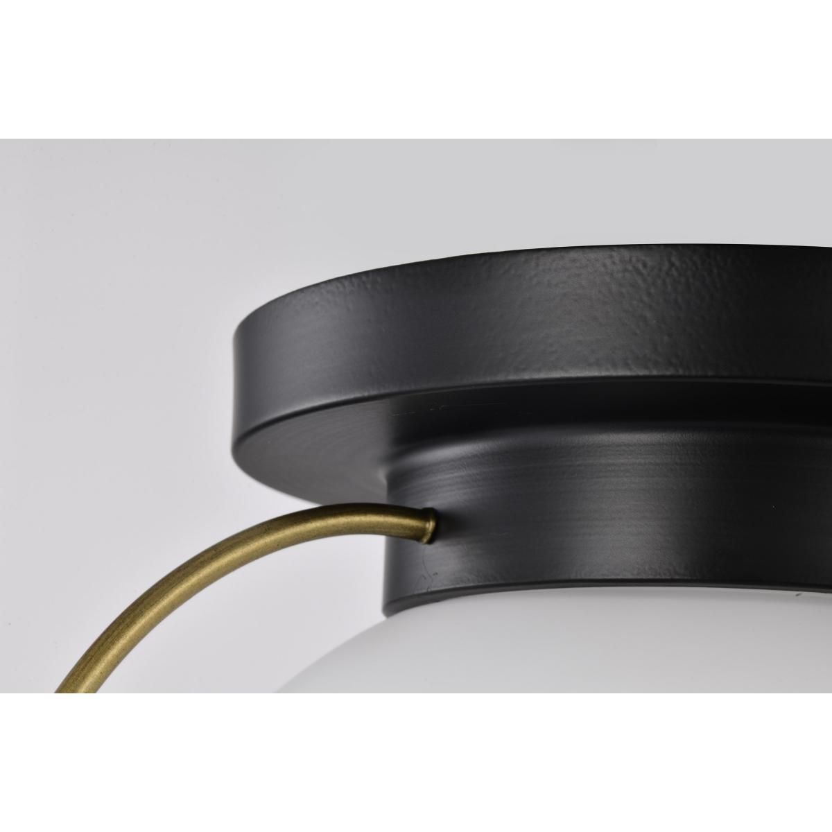 Lakeshore 13 in. Flush Mount Light Matte Black Finish