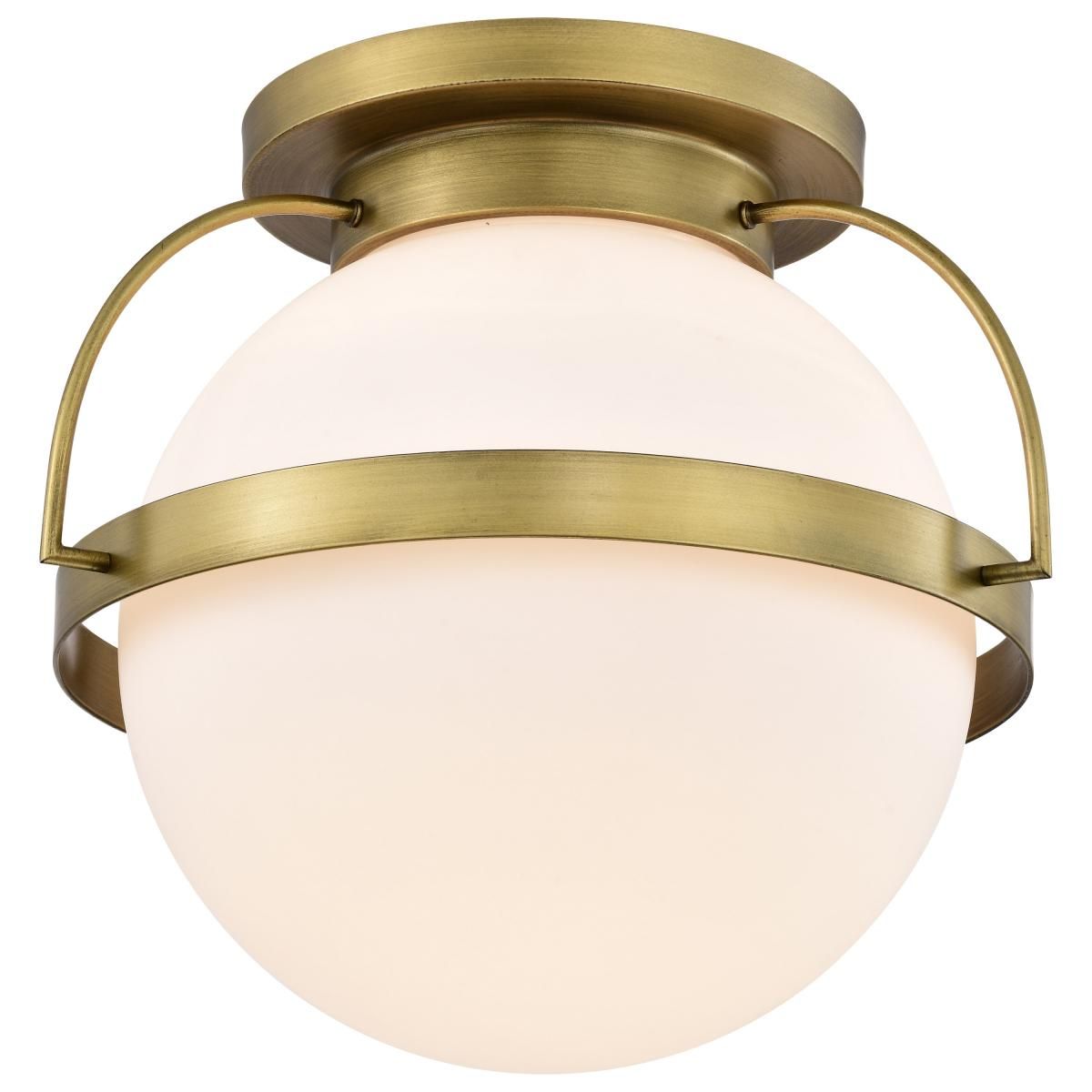 Lakeshore 18 in. Flush Mount Light Natural Brass Finish