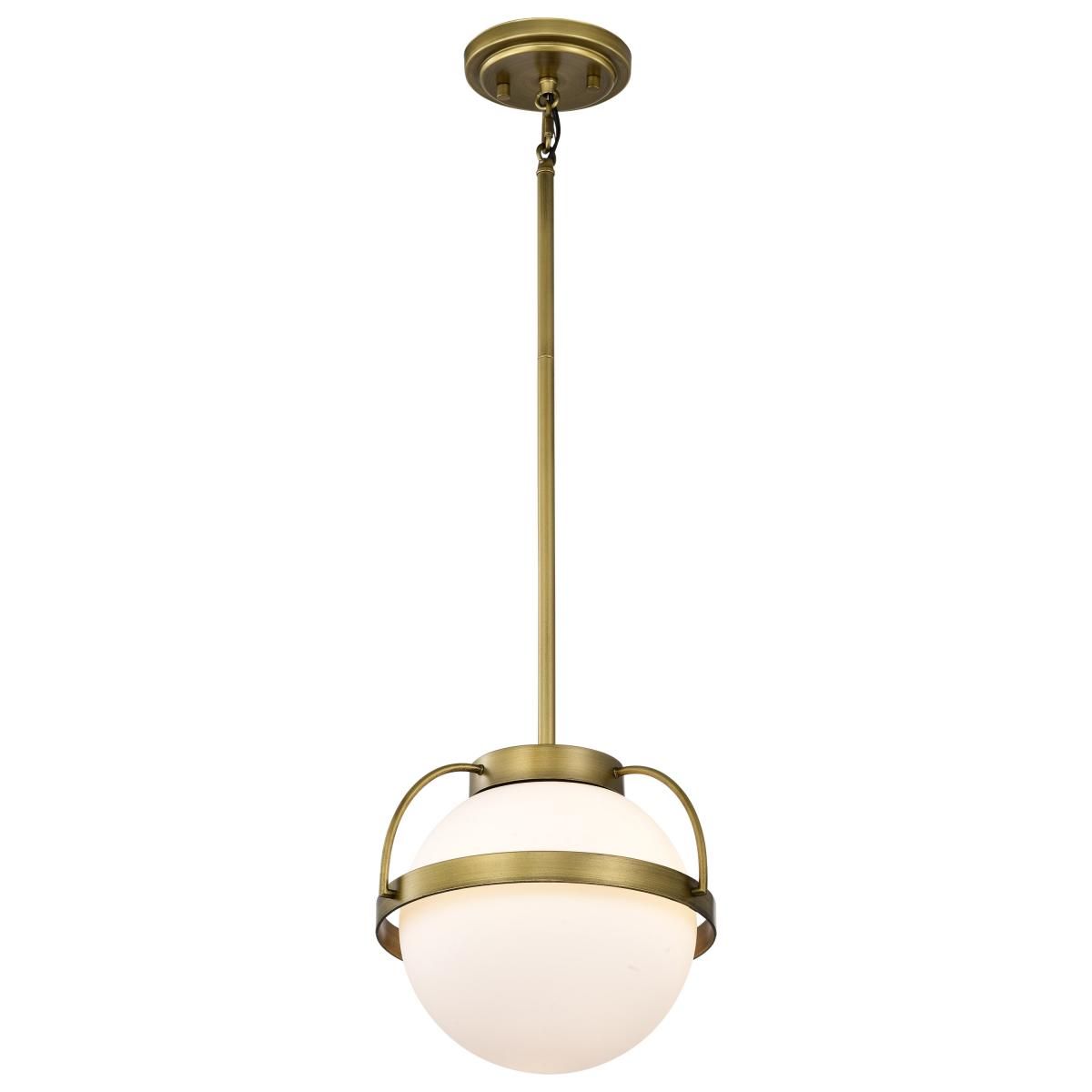 Lakeshore 10 in. Pendant Light Natural Brass Finish