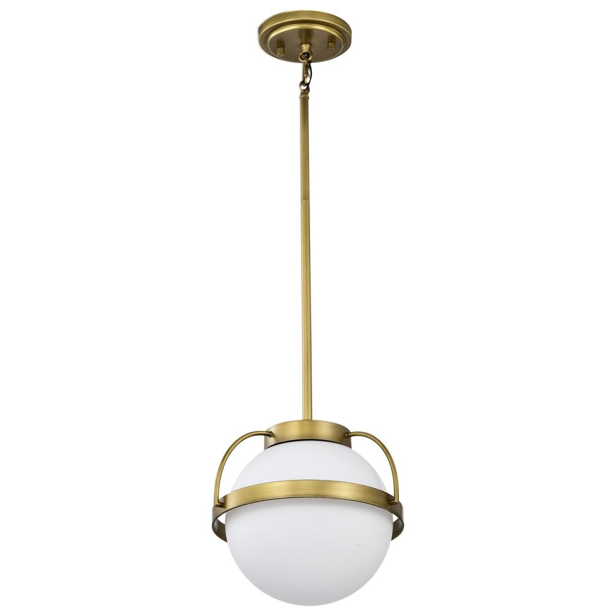 Lakeshore 10 in. Pendant Light Natural Brass Finish