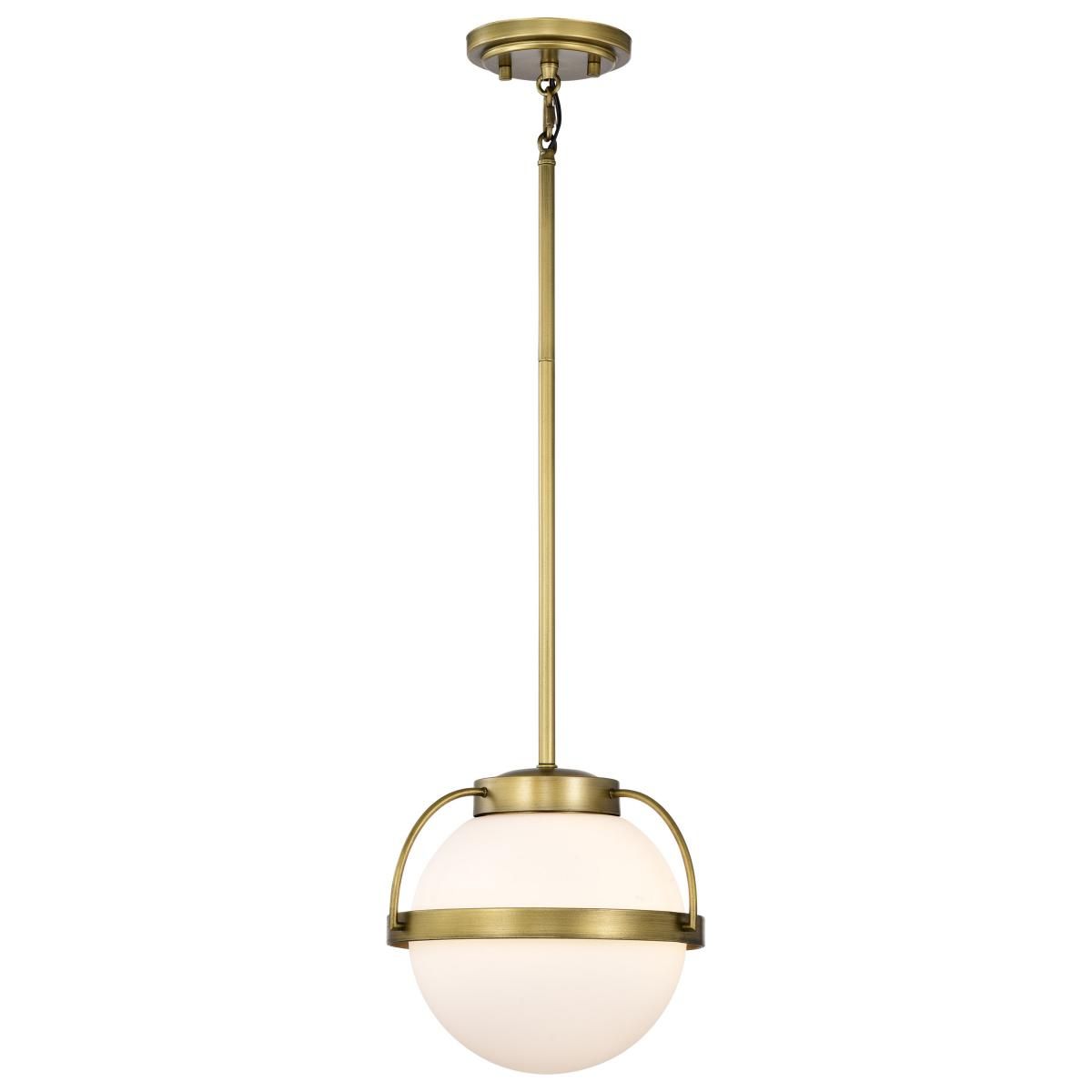 Lakeshore 10 in. Pendant Light Natural Brass Finish