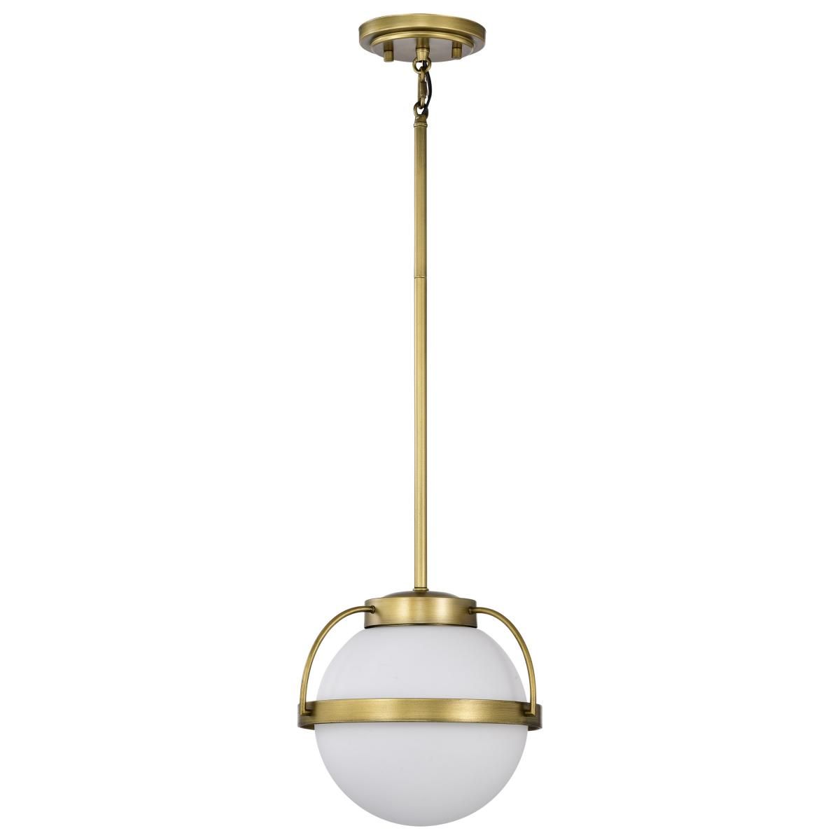 Lakeshore 10 in. Pendant Light Natural Brass Finish