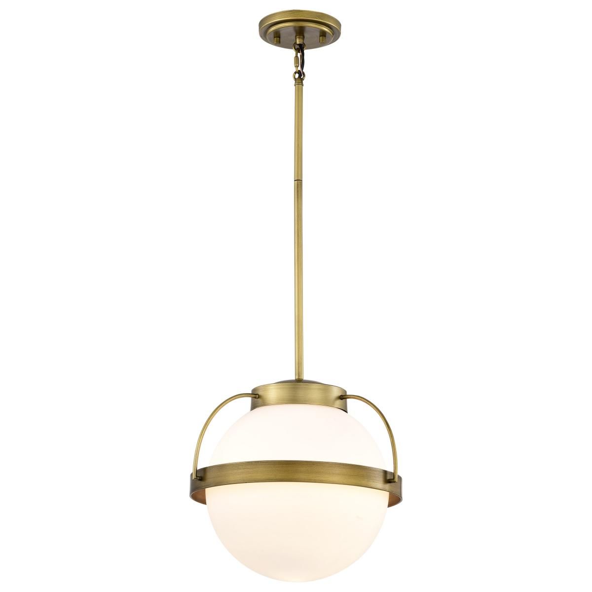 Lakeshore 13 in. Pendant Light Natural Brass Finish