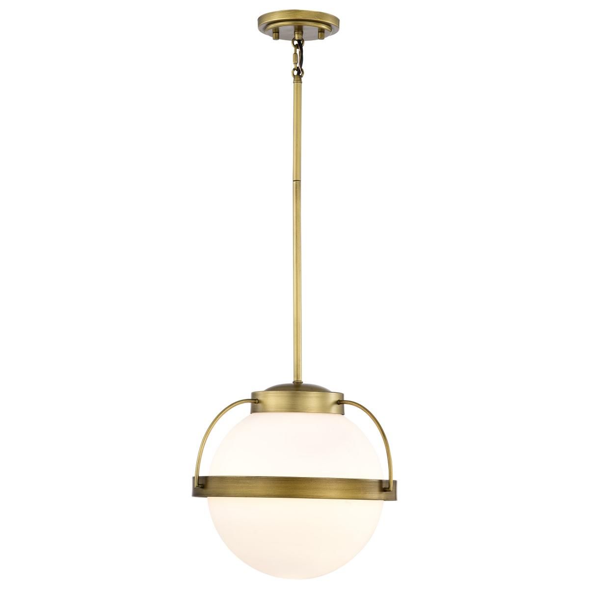 Lakeshore 13 in. Pendant Light Natural Brass Finish