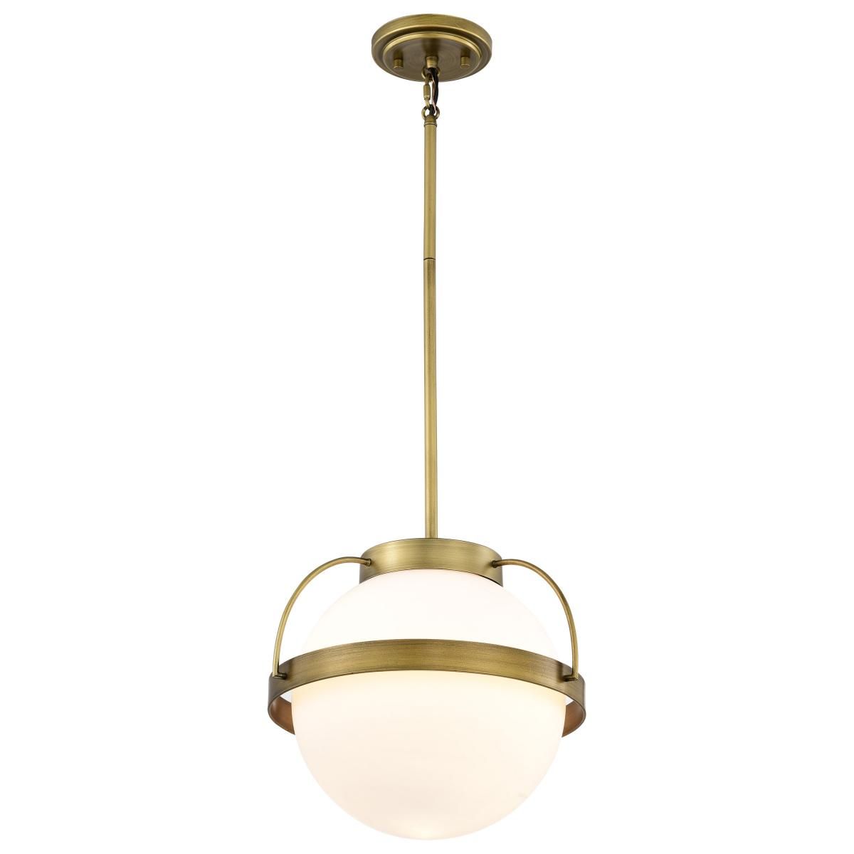 Lakeshore 13 in. Pendant Light Natural Brass Finish