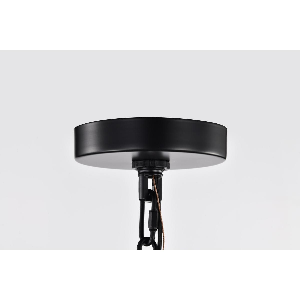 Boliver 12 in. 3 lights Pendant Light Matte Black Finish