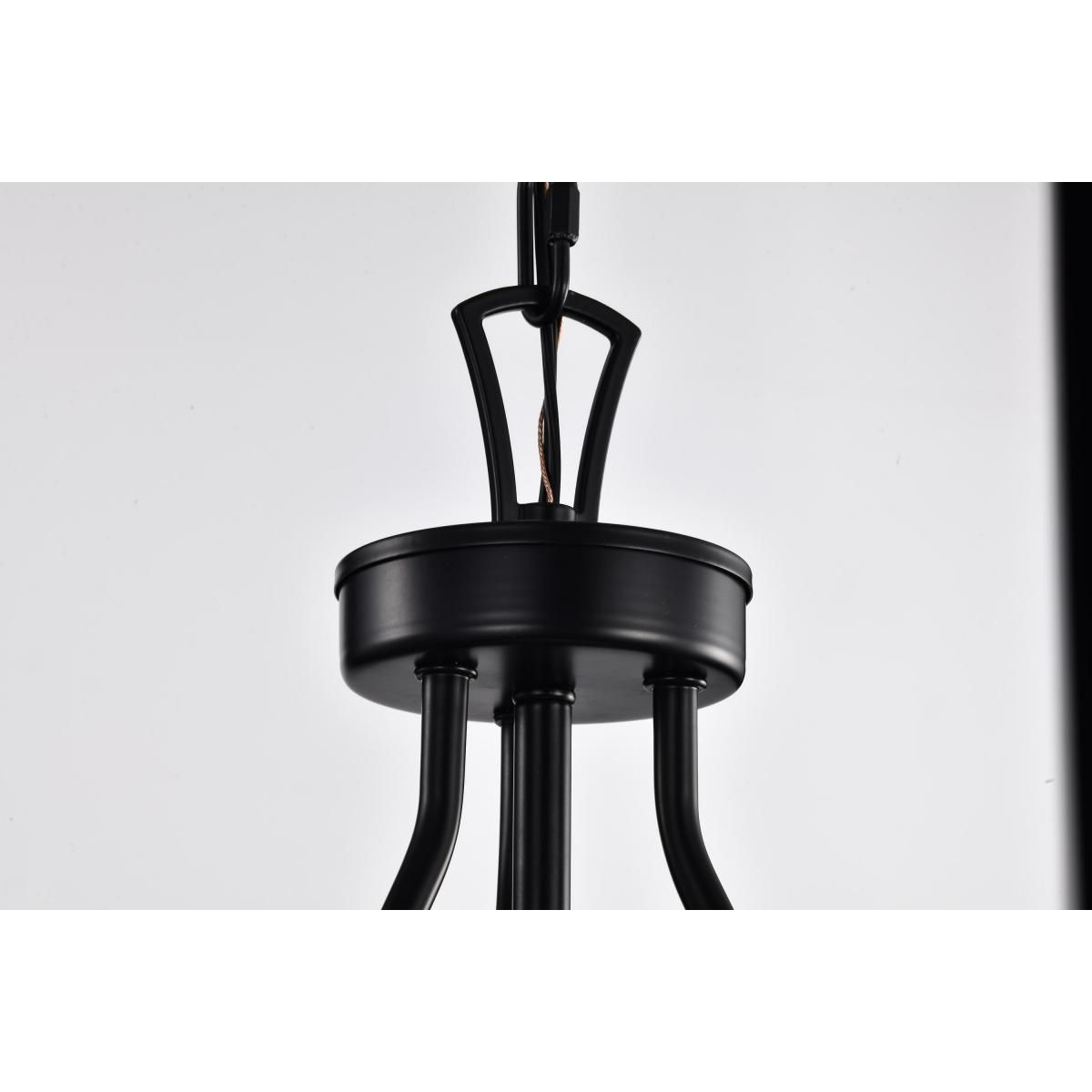 Boliver 12 in. 3 lights Pendant Light Matte Black Finish