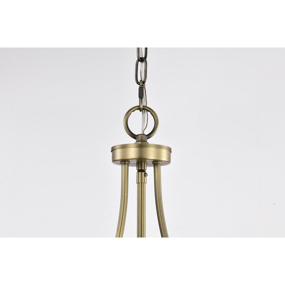 Amado 14 in. 3 lights Pendant Light Vintage Brass Finish