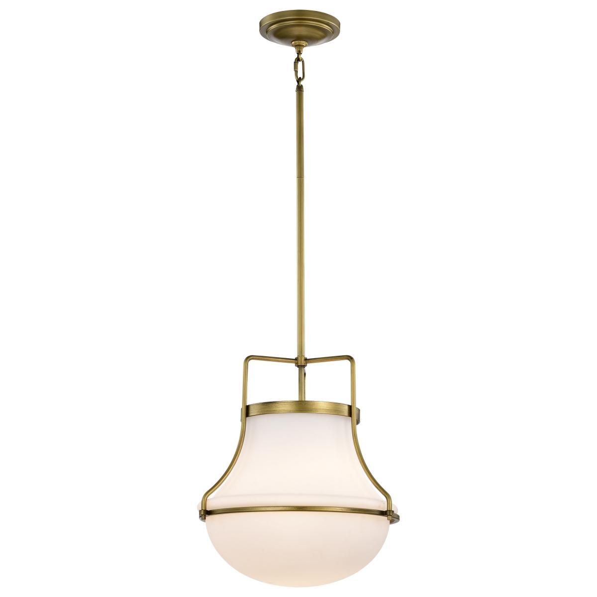 Valdora 14 in. Pendant Light Natural Brass Finish