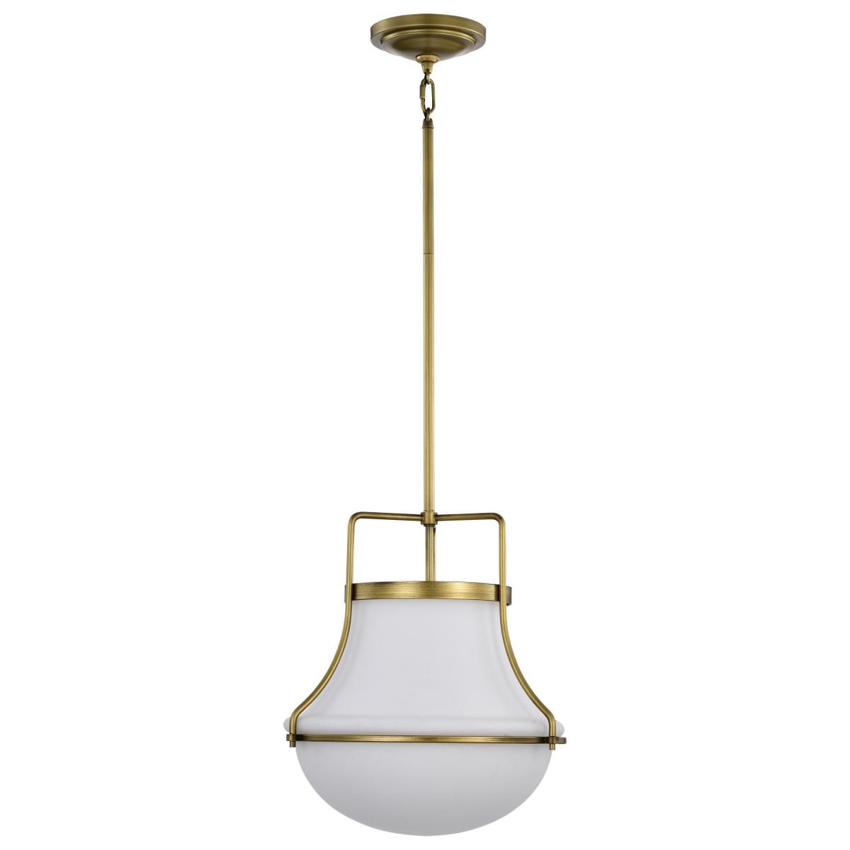 Valdora 14 in. Pendant Light Natural Brass Finish