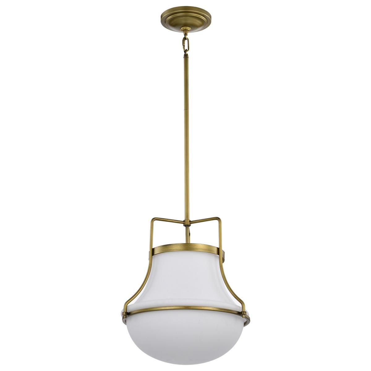 Valdora 14 in. Pendant Light Natural Brass Finish