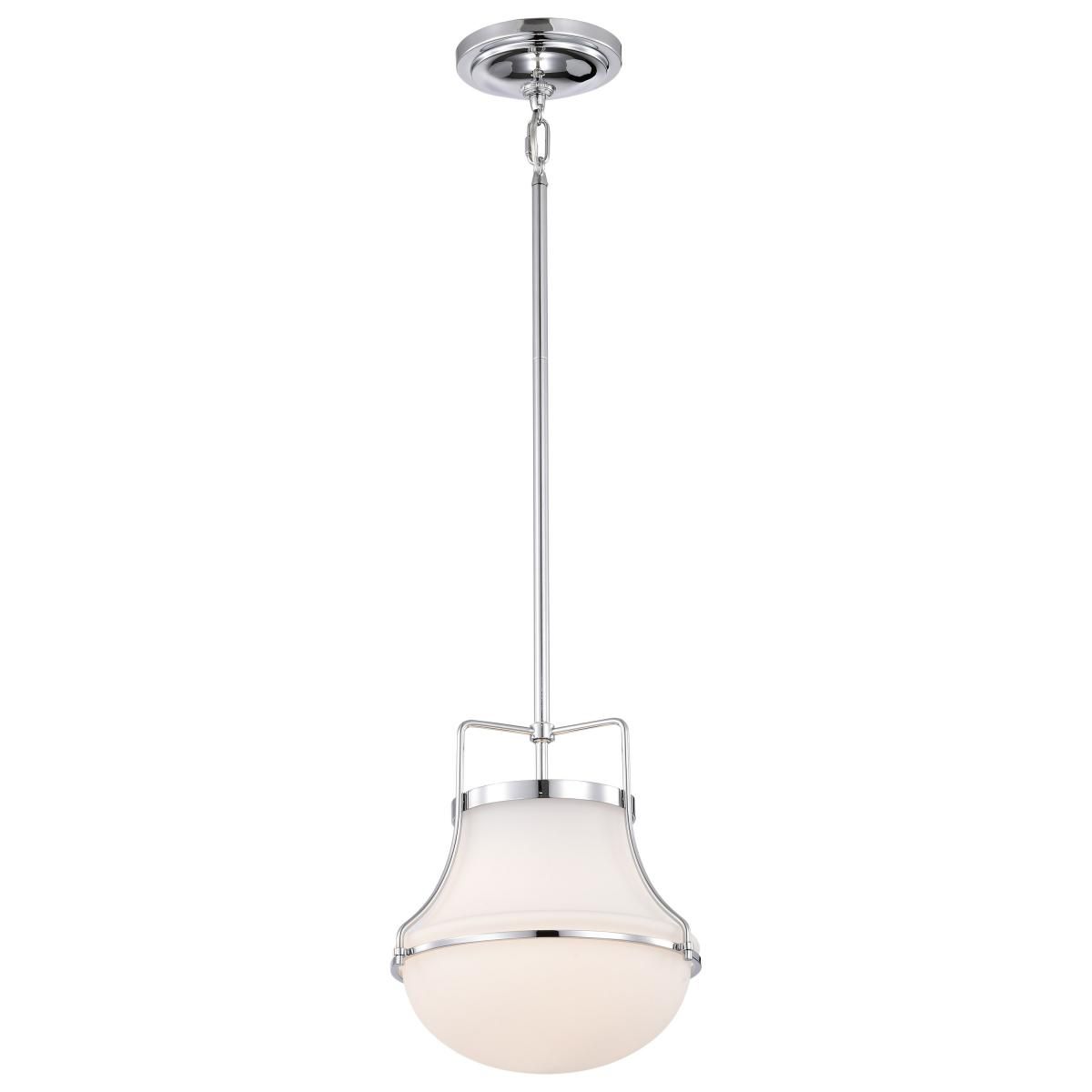 Valdora 10 in. Pendant Light Polished Nickel Finish