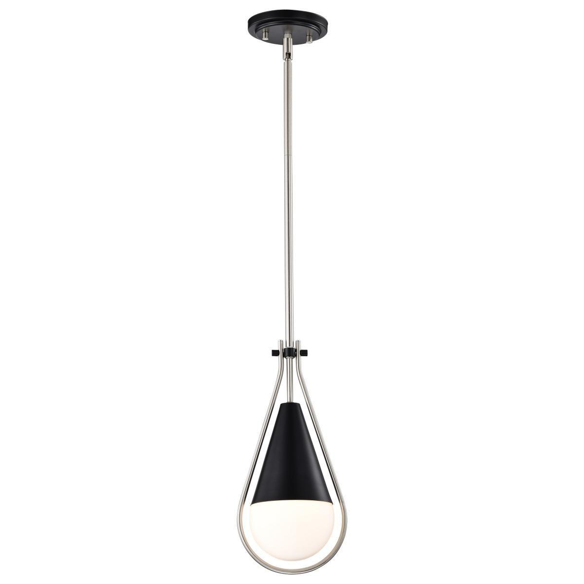 Admiral 7 in. Pendant Light Matte Black and Brushed Nickel Finish - Bees Lighting