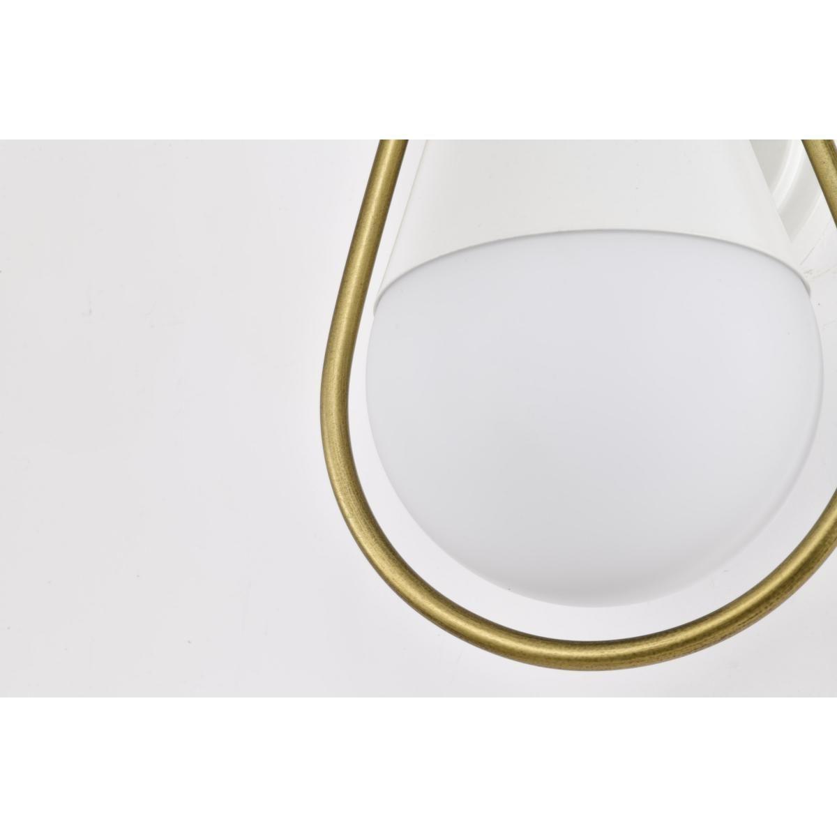 Admiral 15 in. Wall Sconce Matte White and Natural Brass Finish - Bees Lighting