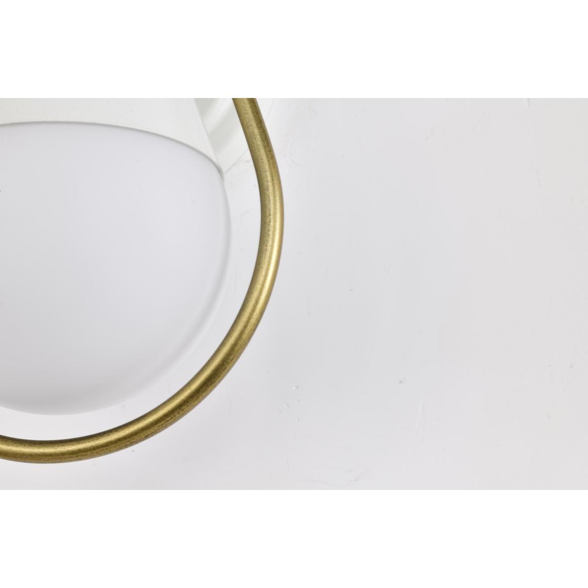 Admiral 15 in. Wall Sconce Matte White and Natural Brass Finish - Bees Lighting