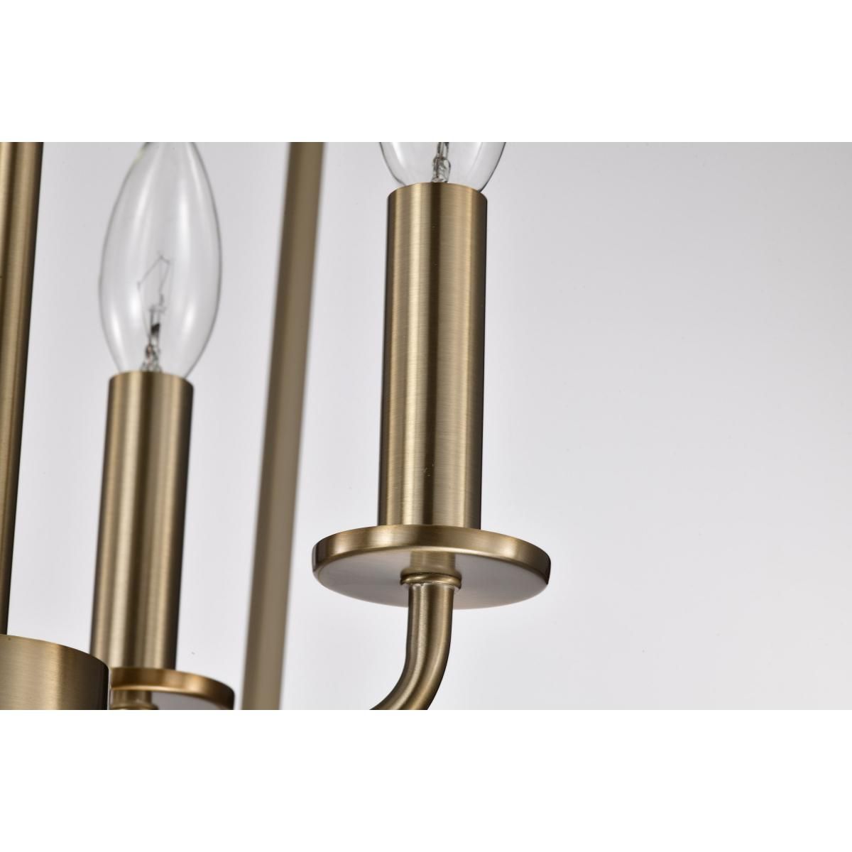 Emma 17 in. 4 lights Pendant Light Brass Finish