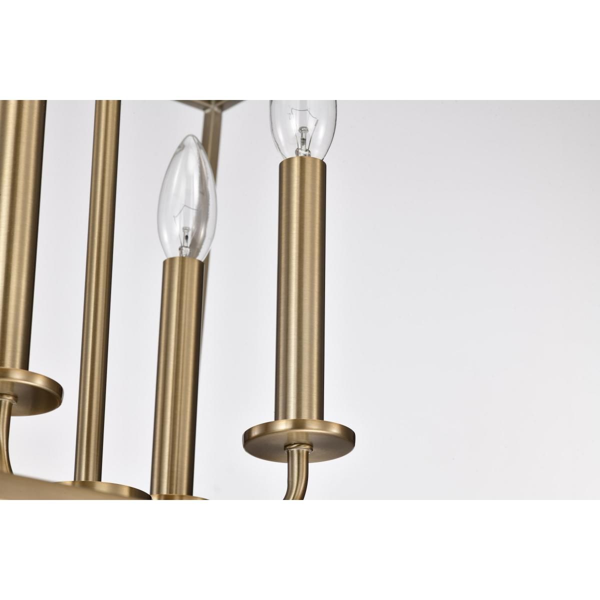 Emma 20 in. 4 lights Pendant Light Brass Finish