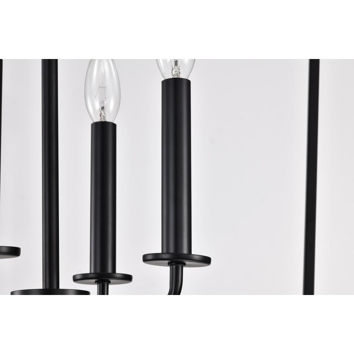 Emma 20 in. 4 lights Pendant Light Matte Black Finish