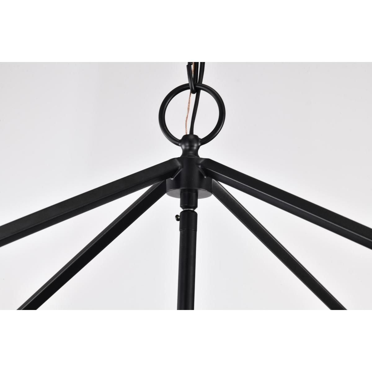 Emma 20 in. 4 lights Pendant Light Matte Black Finish