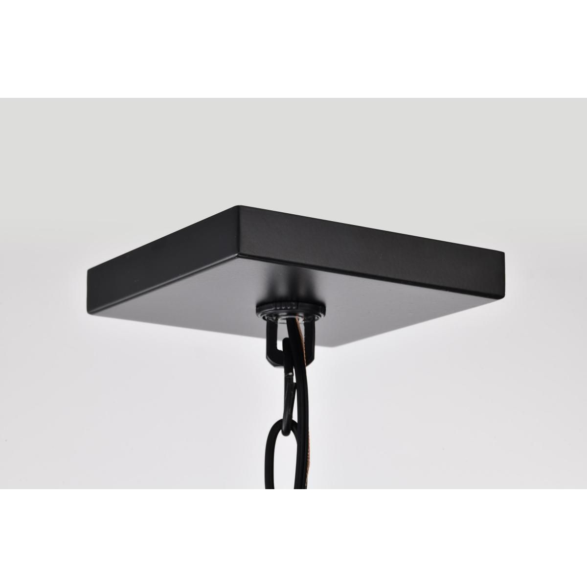 Emma 20 in. 4 lights Pendant Light Matte Black Finish