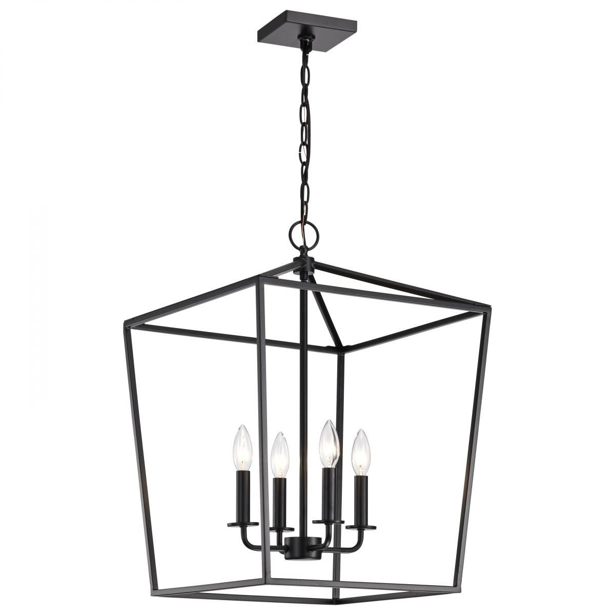 Emma 17 in. 4 lights Pendant Light Dark Bronze Finish