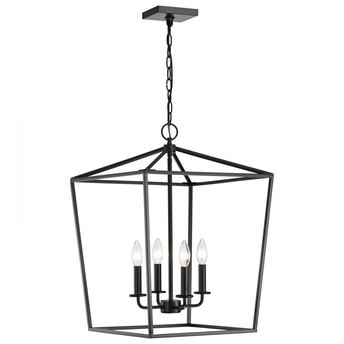 Emma 17 in. 4 lights Pendant Light Dark Bronze Finish