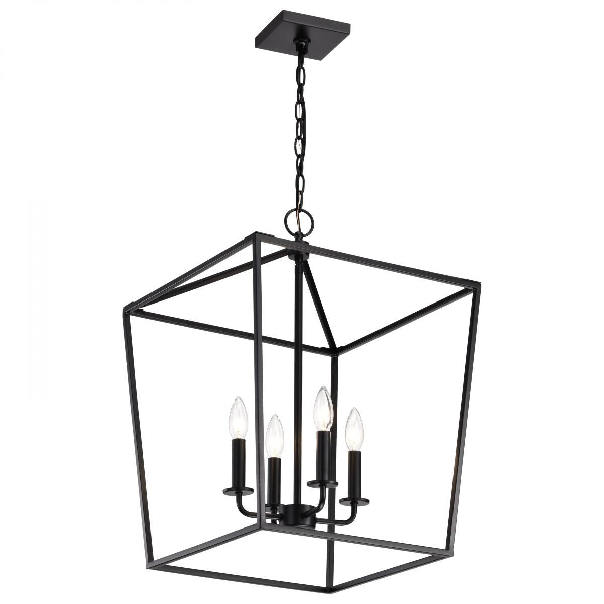 Emma 17 in. 4 lights Pendant Light Dark Bronze Finish