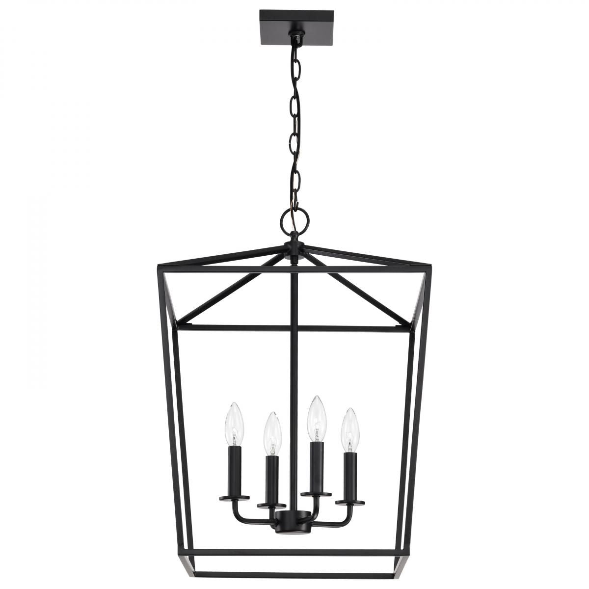 Emma 17 in. 4 lights Pendant Light Dark Bronze Finish