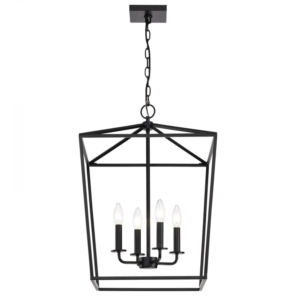 Emma 17 in. 4 lights Pendant Light Dark Bronze Finish