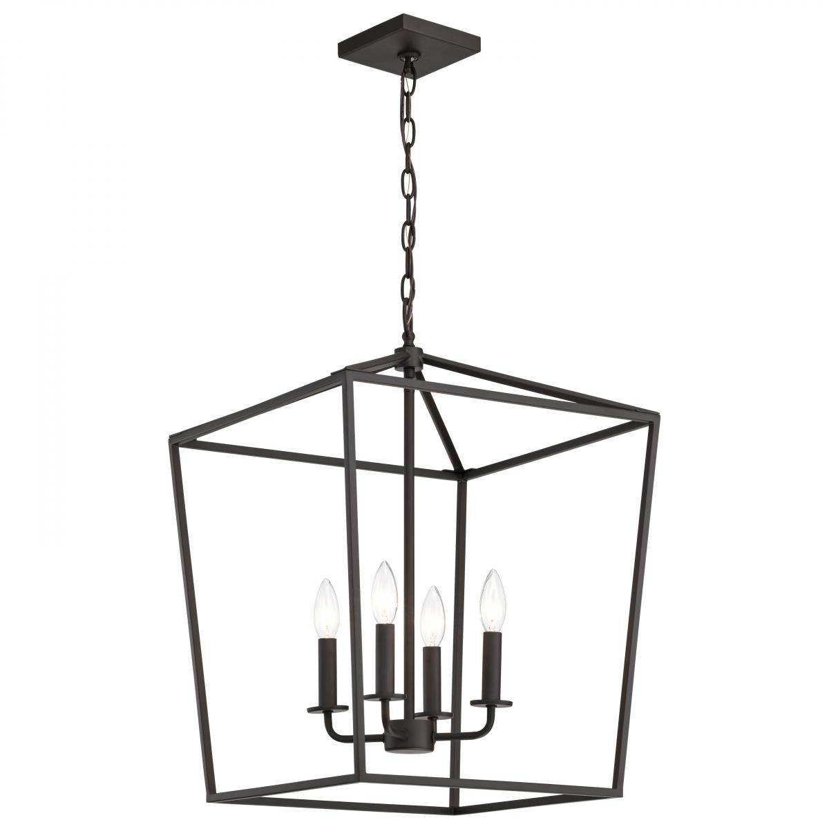 Emma 20 in. 4 lights Pendant Light Dark Bronze Finish