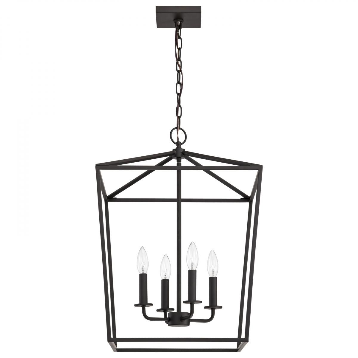 Emma 20 in. 4 lights Pendant Light Dark Bronze Finish