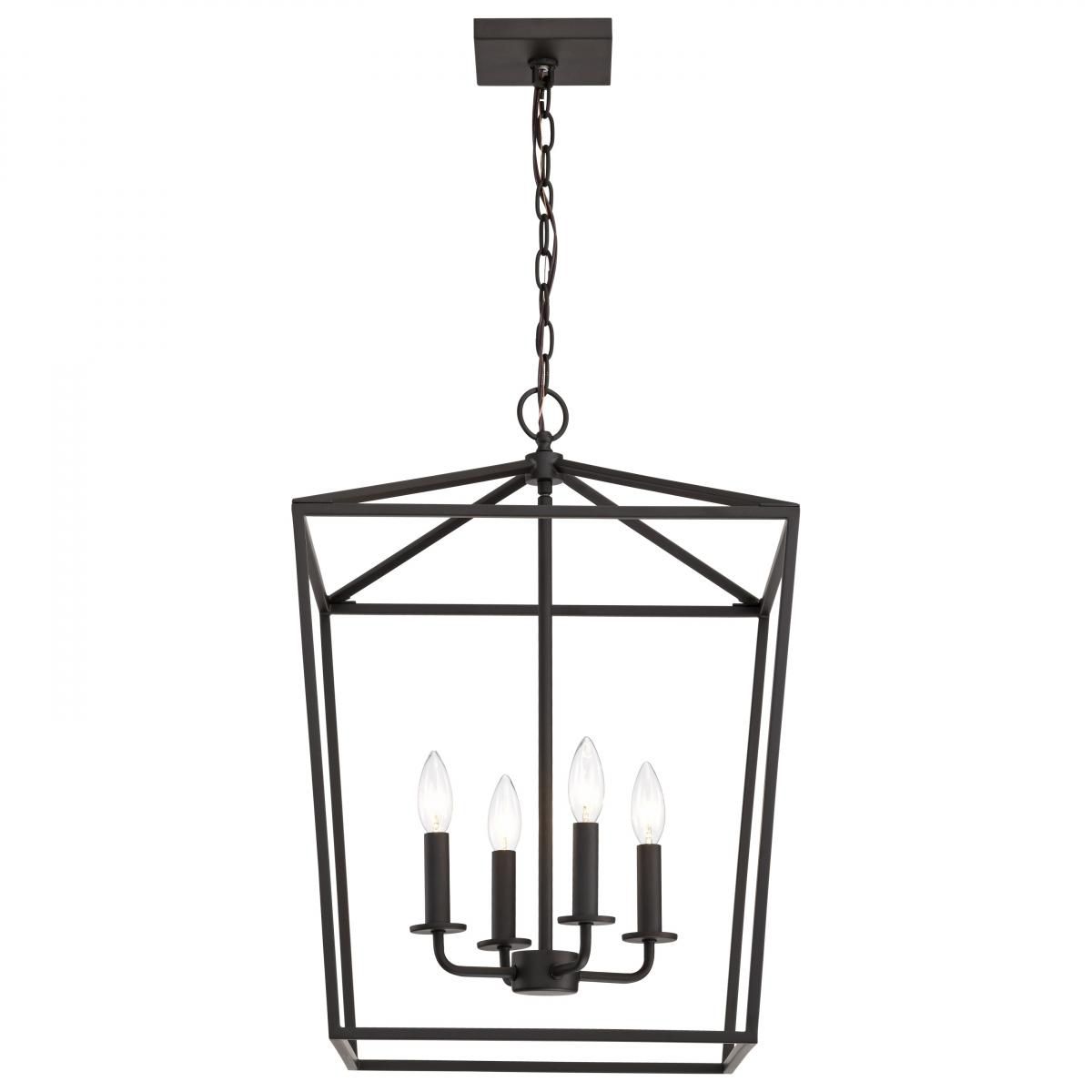 Emma 20 in. 4 lights Pendant Light Dark Bronze Finish