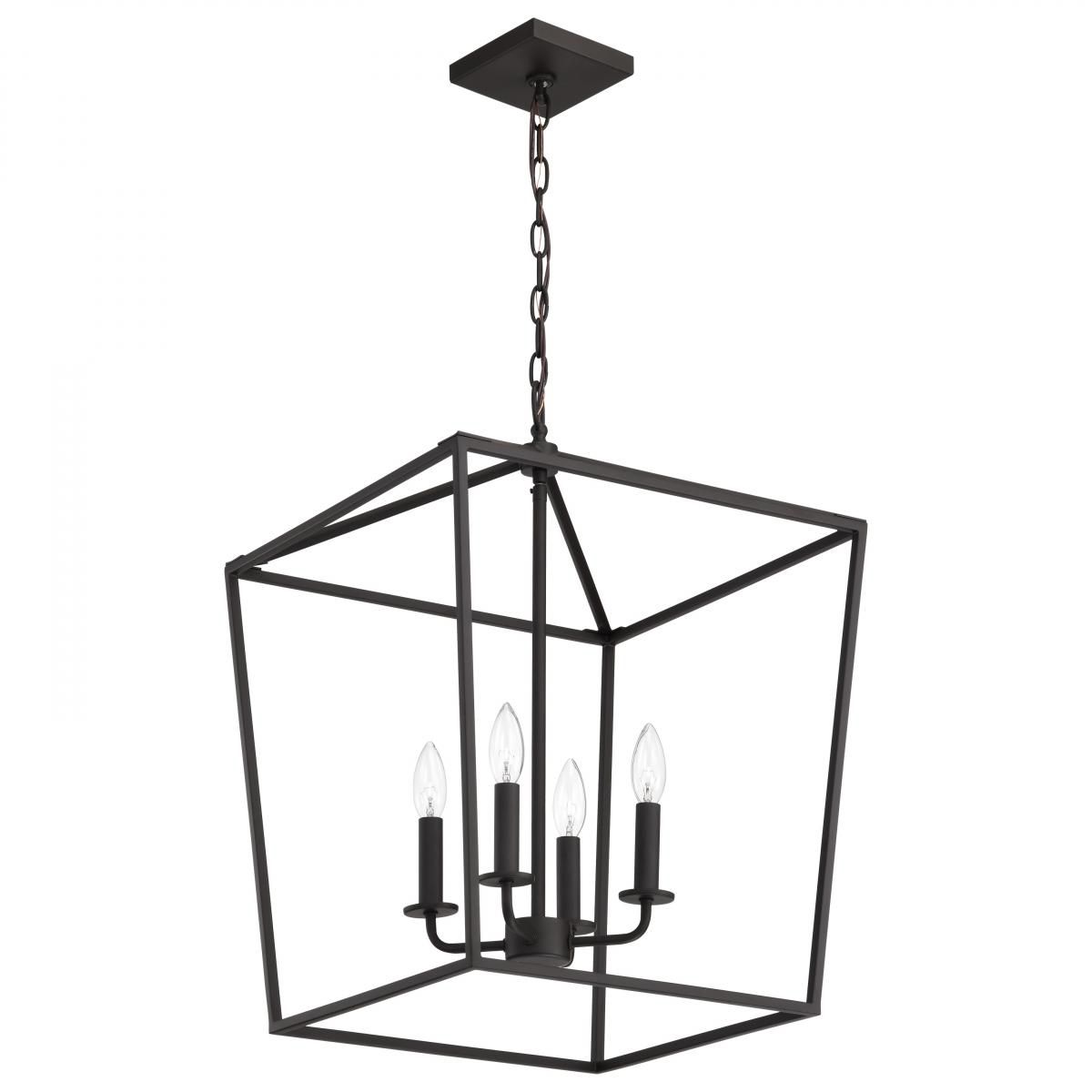 Emma 20 in. 4 lights Pendant Light Dark Bronze Finish