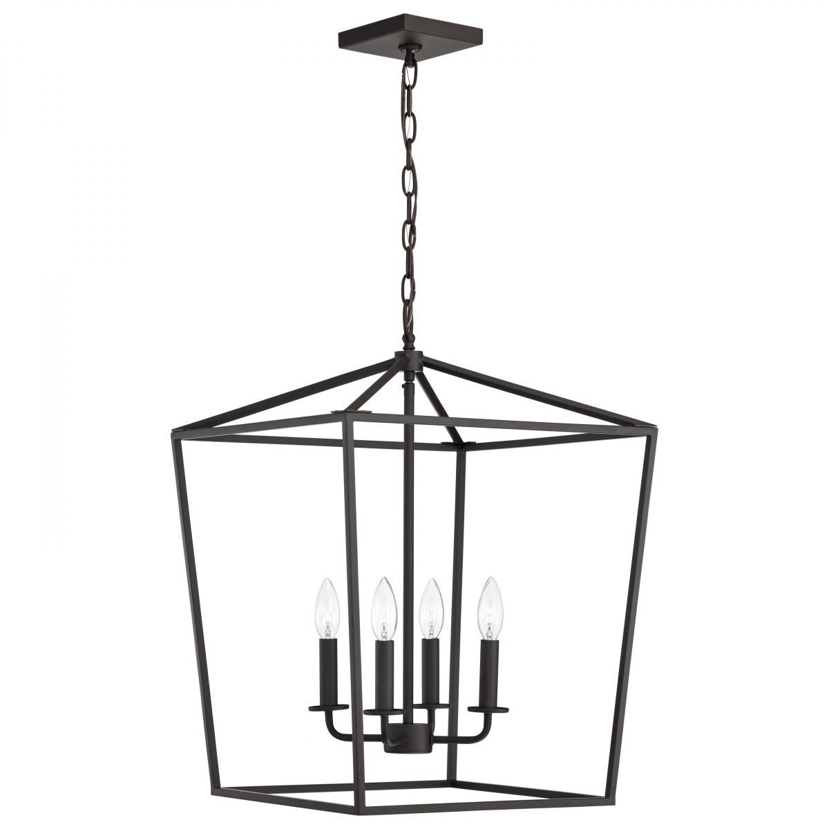 Emma 20 in. 4 lights Pendant Light Dark Bronze Finish