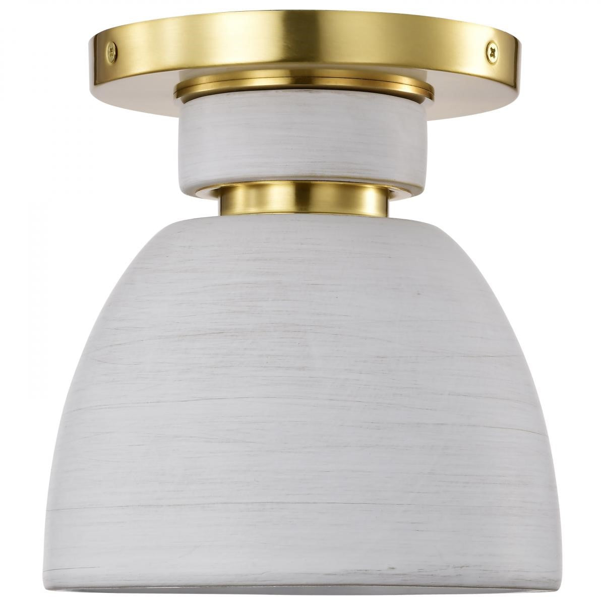 Collins 8" Flush Mount Light, Brushed Brass Finish