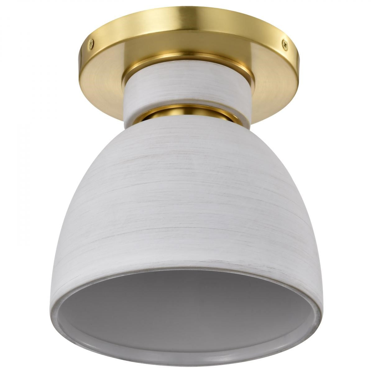 Collins 8" Flush Mount Light, Brushed Brass Finish