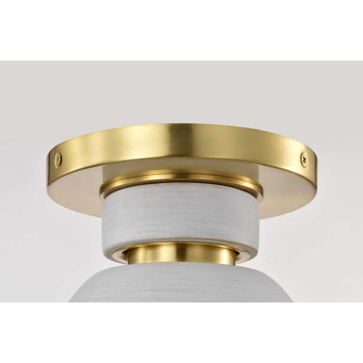 Collins 8" Flush Mount Light, Brushed Brass Finish