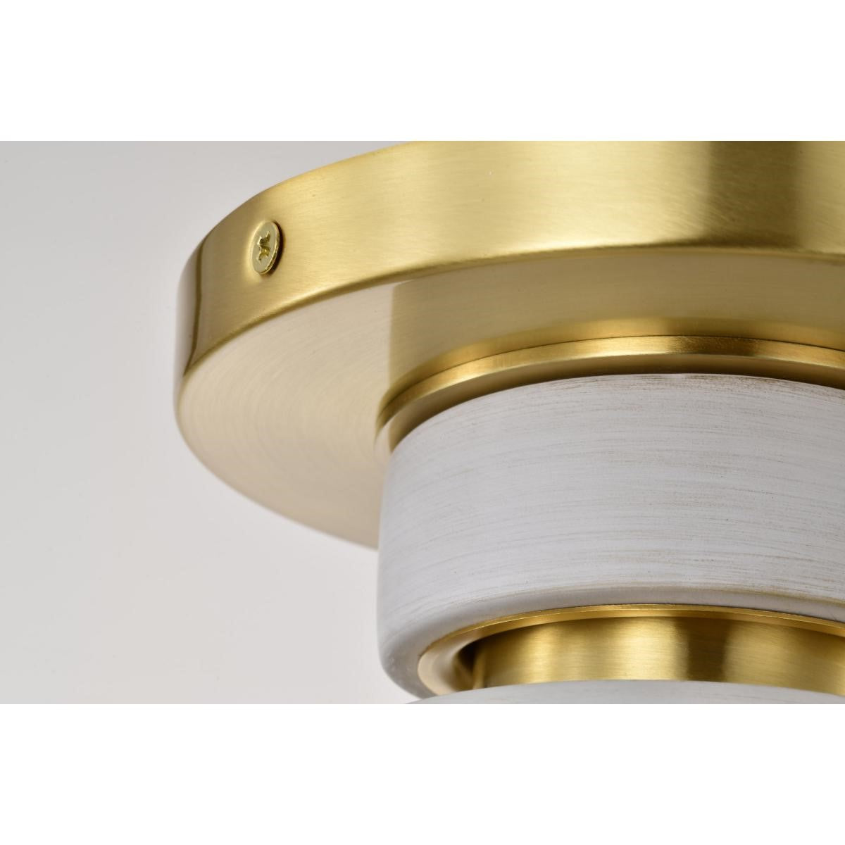 Collins 8" Flush Mount Light, Brushed Brass Finish