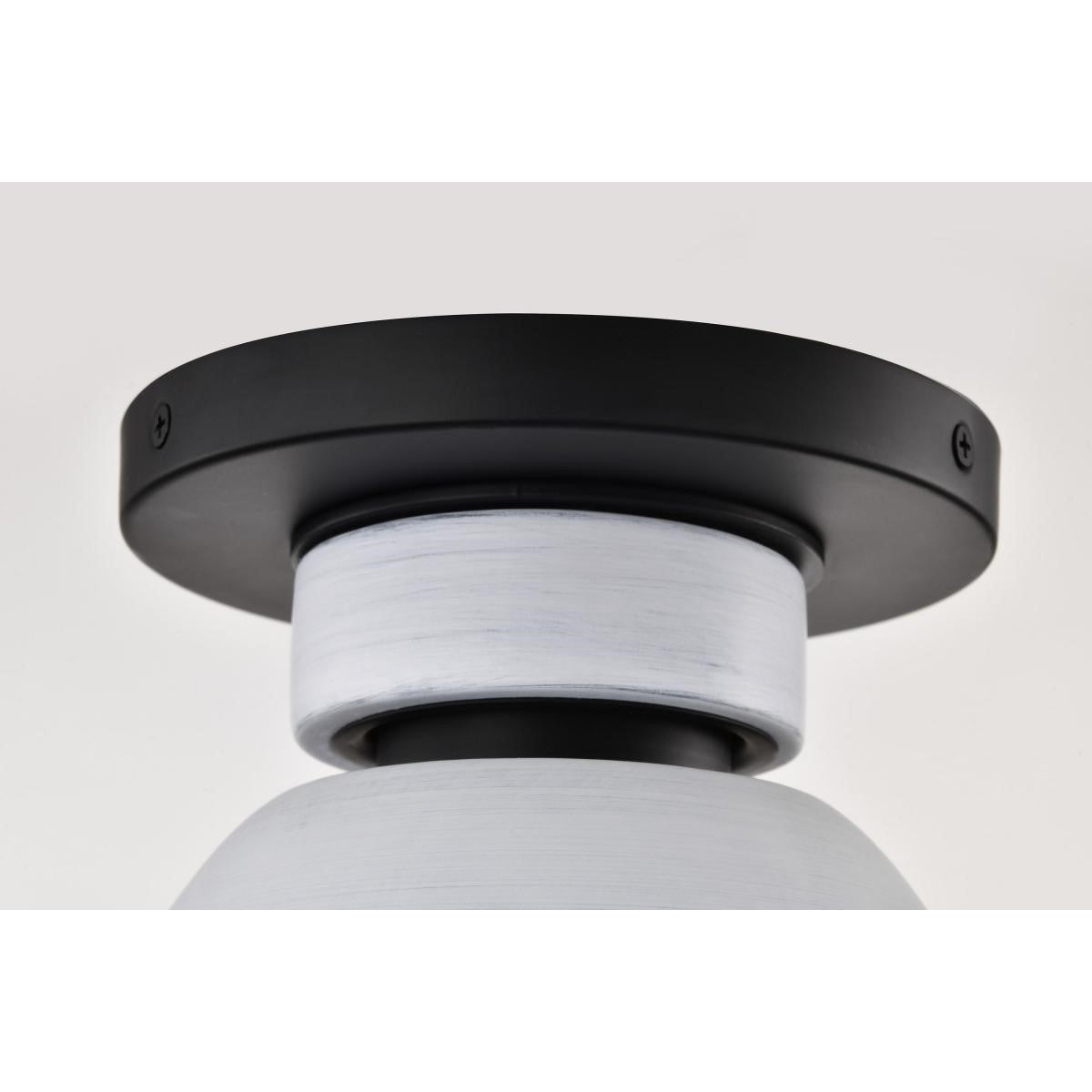 Collins 8" Flush Mount Light, Matte Black Finish