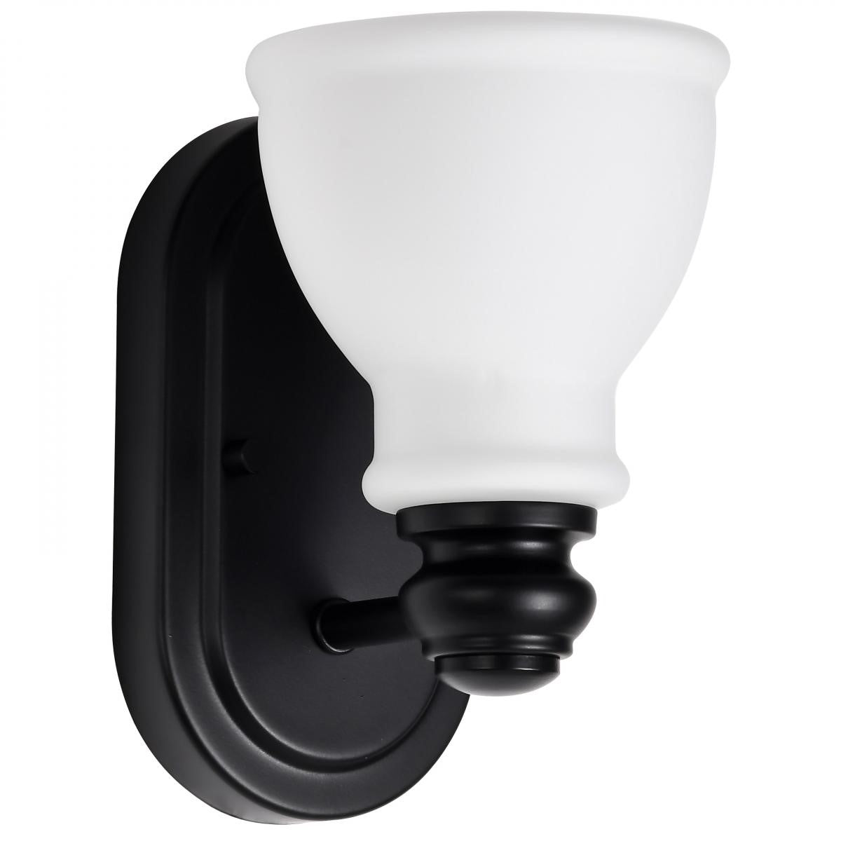 Russel 8" Bathroom Vanity Light, Matte Black Finish