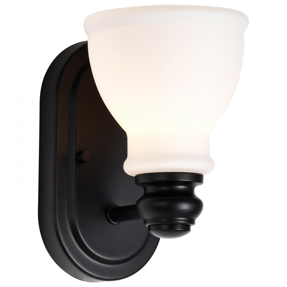 Russel 8" Bathroom Vanity Light, Matte Black Finish