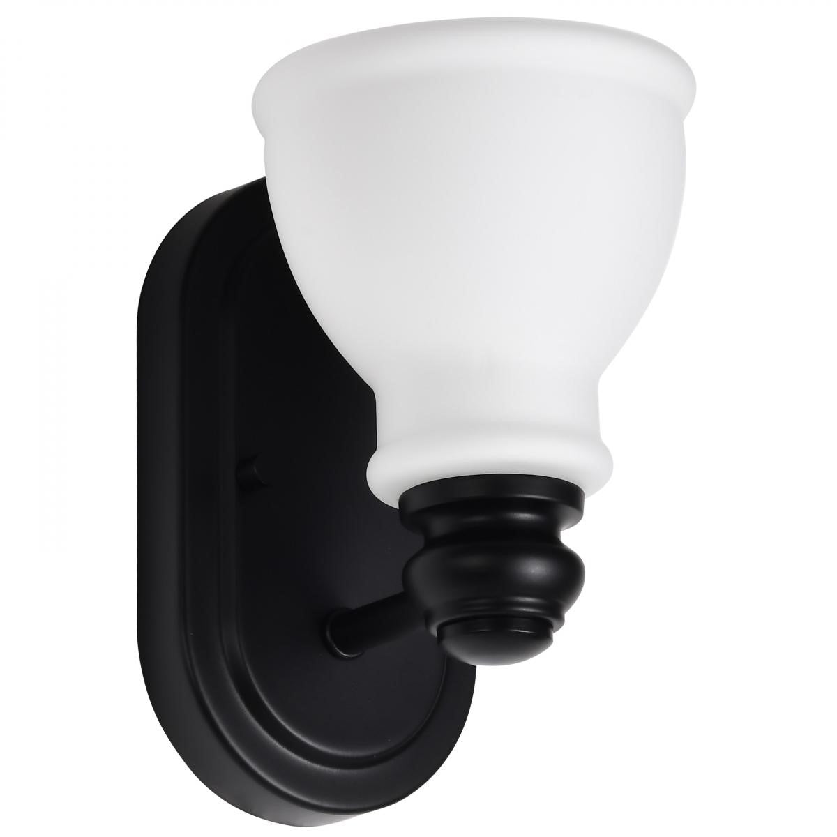 Russel 8" Bathroom Vanity Light, Matte Black Finish