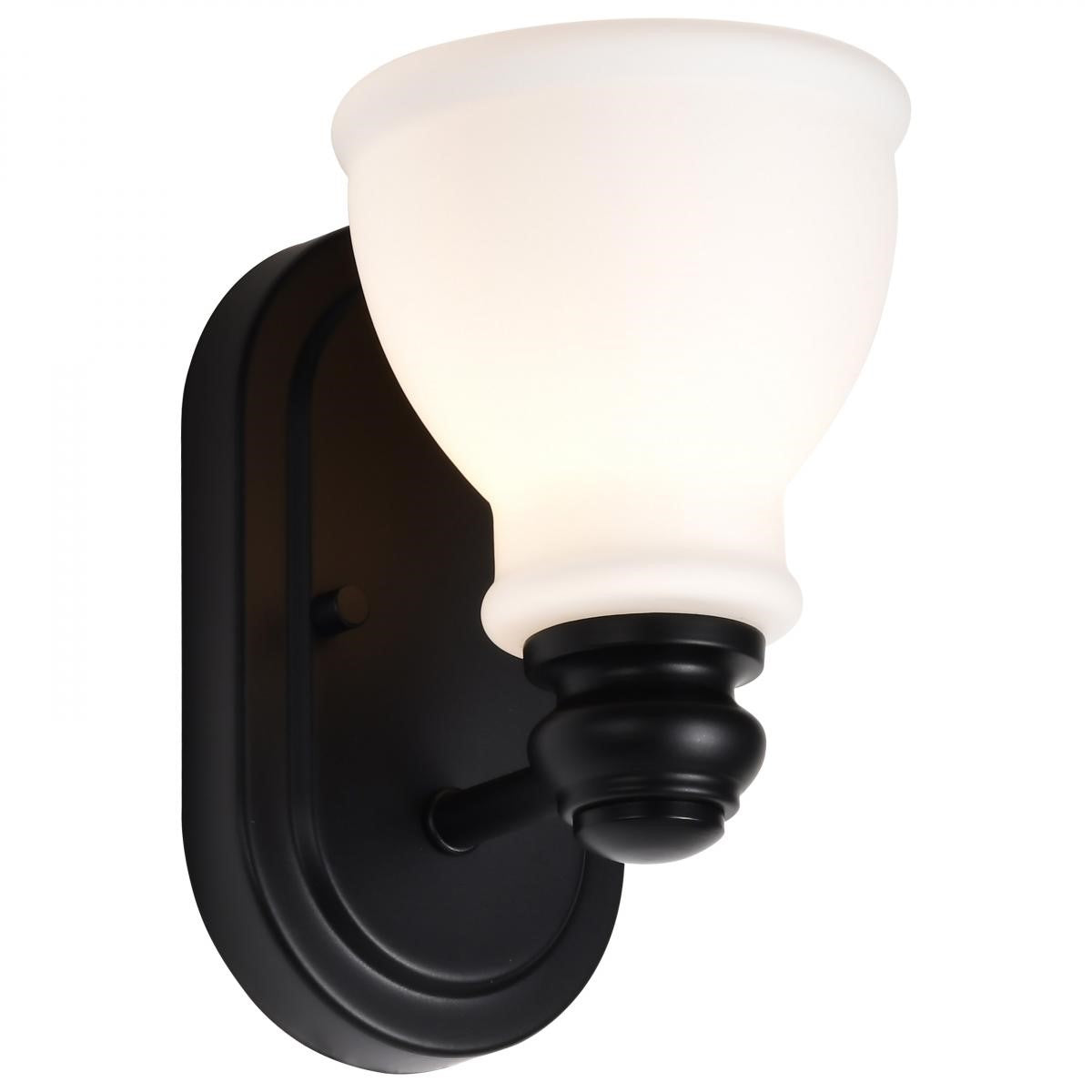 Russel 8" Bathroom Vanity Light, Matte Black Finish