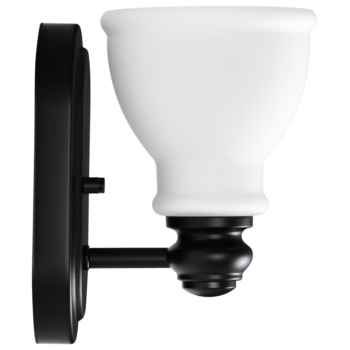 Russel 8" Bathroom Vanity Light, Matte Black Finish