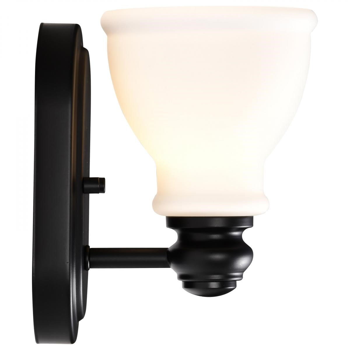 Russel 8" Bathroom Vanity Light, Matte Black Finish