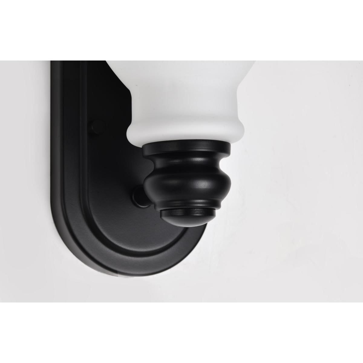 Russel 8" Bathroom Vanity Light, Matte Black Finish