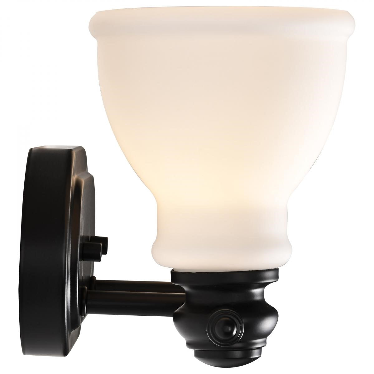 Russel 15" 2 Lights Bathroom Vanity Light, Matte Black Finish